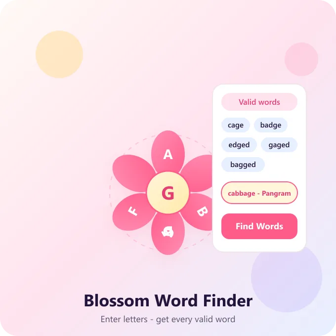 blossom word finder